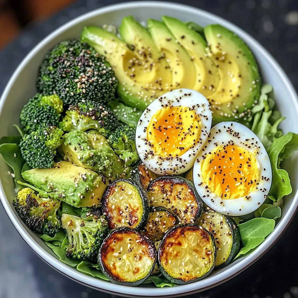 Jammy Egg Power Bowl with Roasted Veggies & Avocado