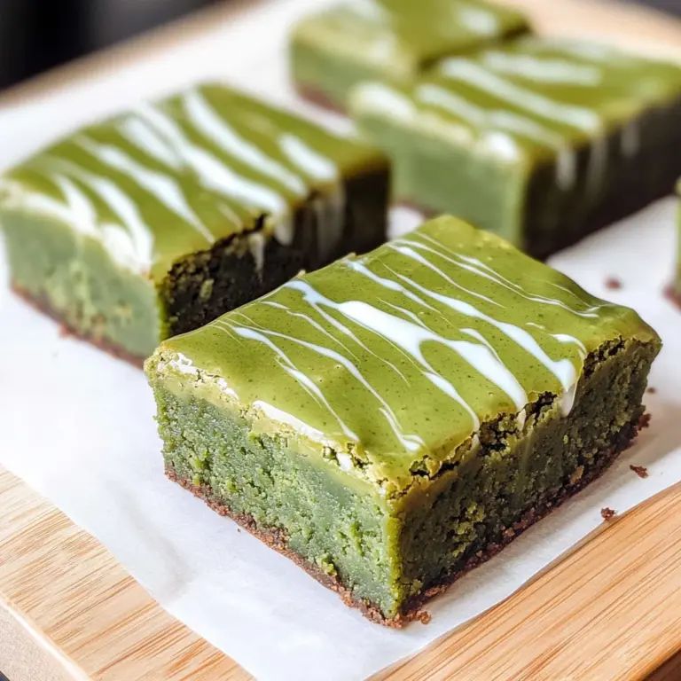 Matcha Mochi Brownies