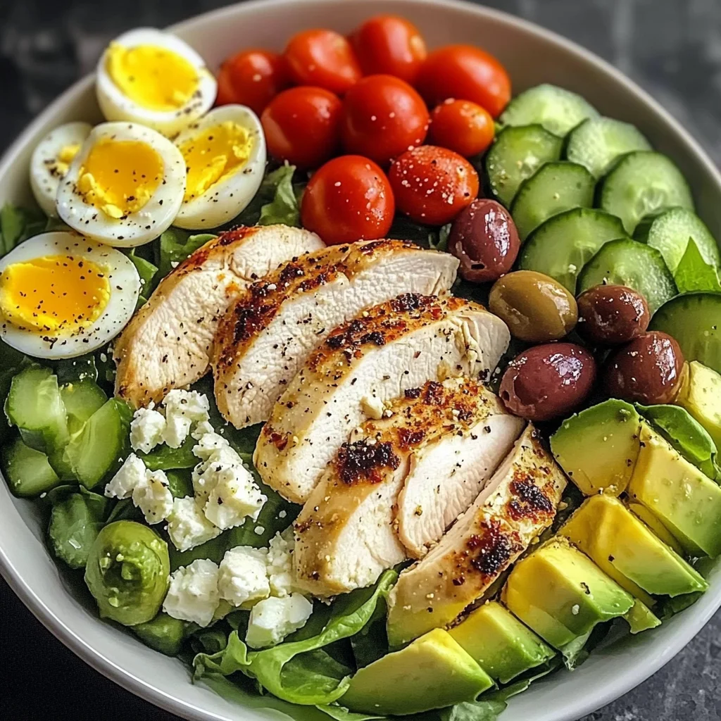 Mediterranean Chicken & Egg Power Salad