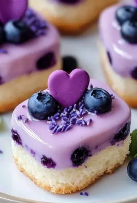 Mini Lavender Blueberry Cakes