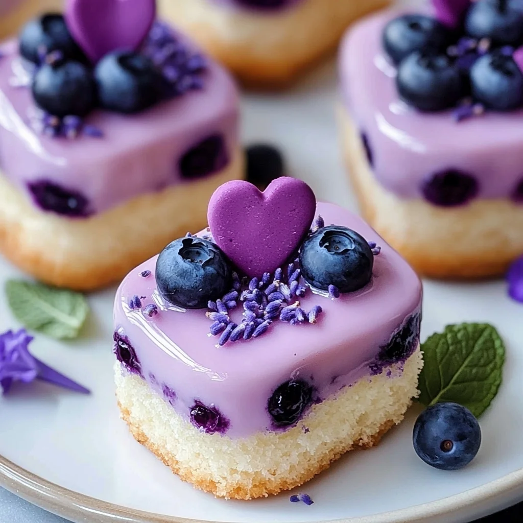 Mini Lavender Blueberry Cakes