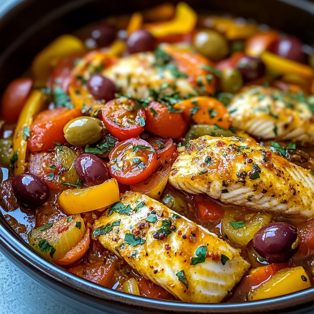 Moroccan Fish Tagine with Ginger and Saffron