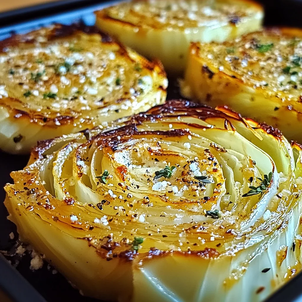 Oven Roasted Garlic Cabbage Steaks