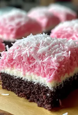 Pink Coconut Snowball Cake Bars