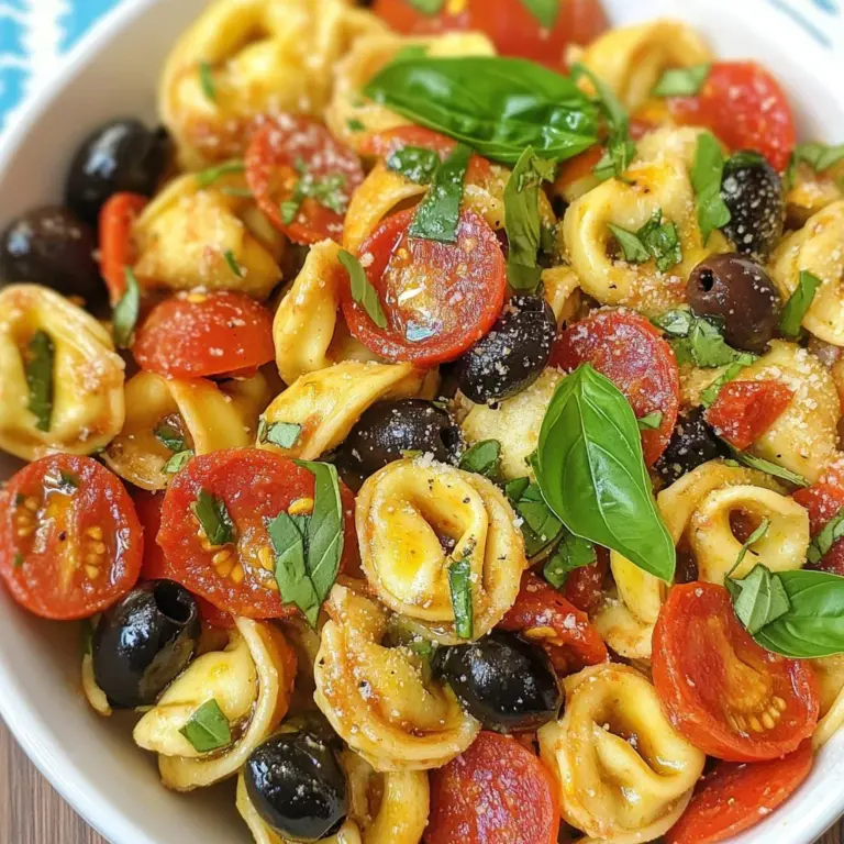 Roasted Red Pepper and Parmesan Tortellini Salad