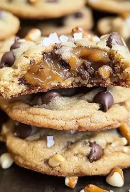 Salted Caramel Pretzel Chocolate Chip Cookies