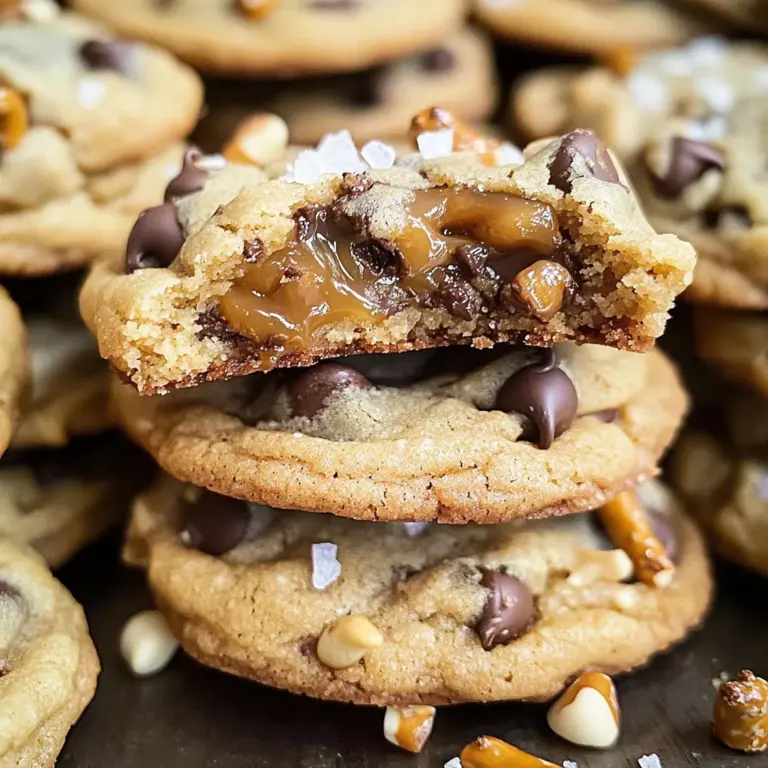 Salted Caramel Pretzel Chocolate Chip Cookies