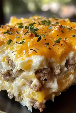 Sausage, Egg, and Cream Cheese Hashbrown Casserole