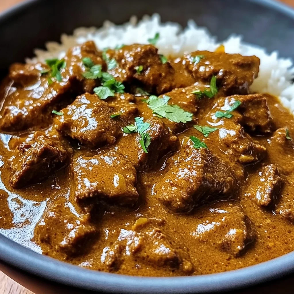 Slow-Cooked Beef Curry in Spiced Coconut Gravy