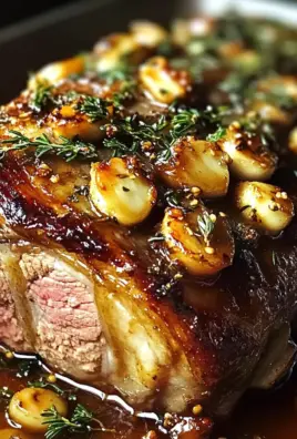 Slow-Roasted Lamb Shoulder with Honey-Garlic Mustard Glaze