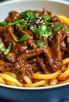 Slow Cooker Korean Beef Noodles Recipe