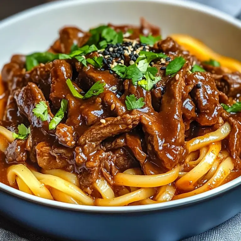 Slow Cooker Korean Beef Noodles Recipe