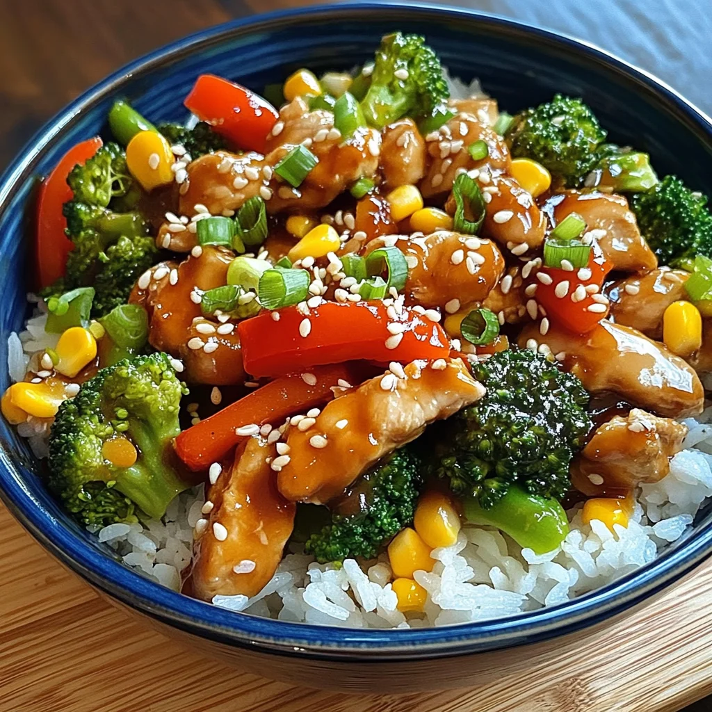 Sticky Teriyaki Chicken Stir-Fry Bowl