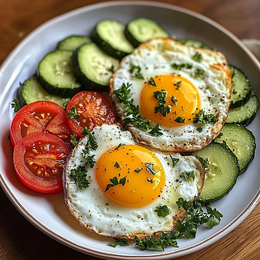 Sunny Egg & Veggie Plate with Cheese & Herbs