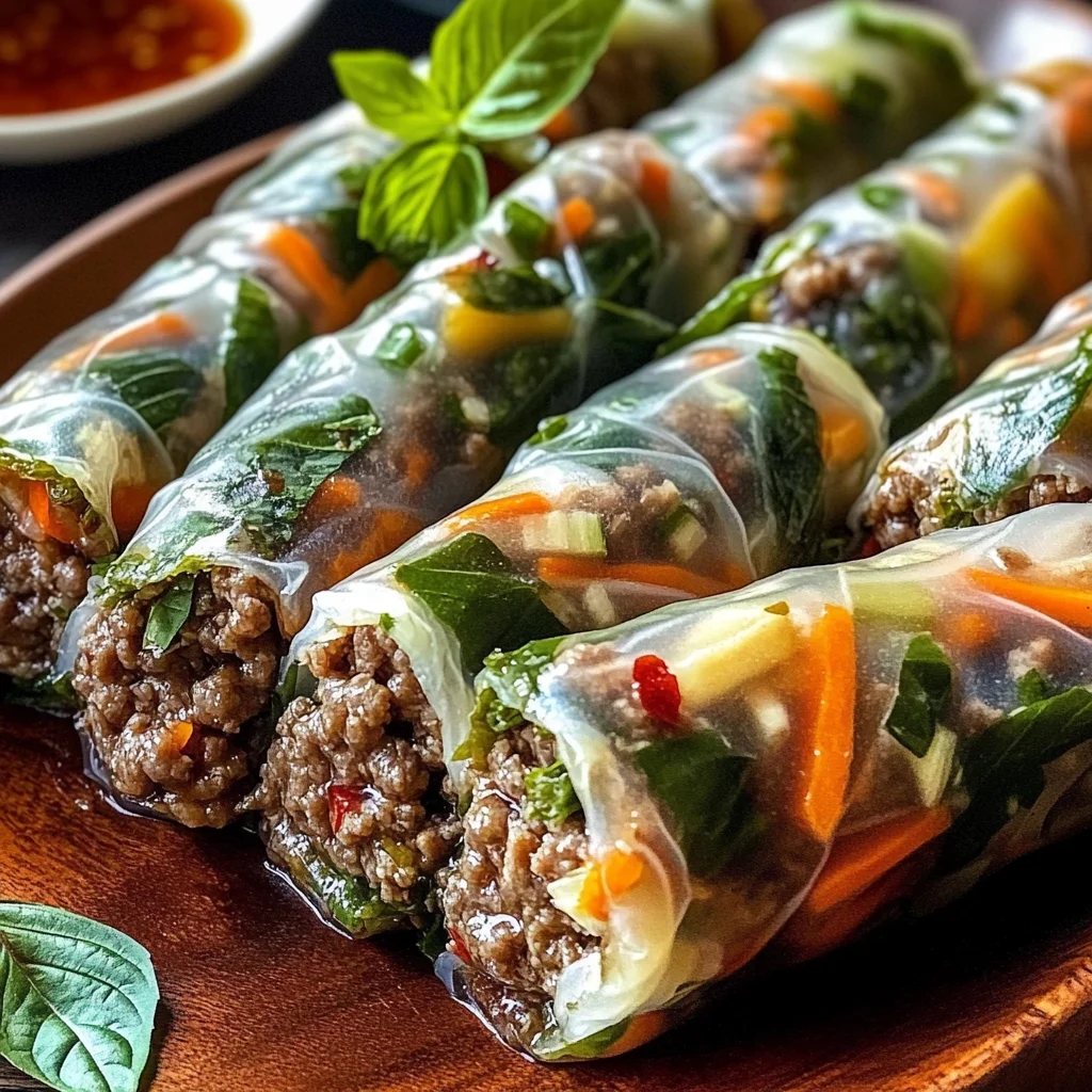Thai Basil Beef Rolls – Fresh Thai Flavors in Every Bite