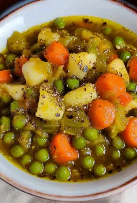 Traditional Greek Green Peas Stew