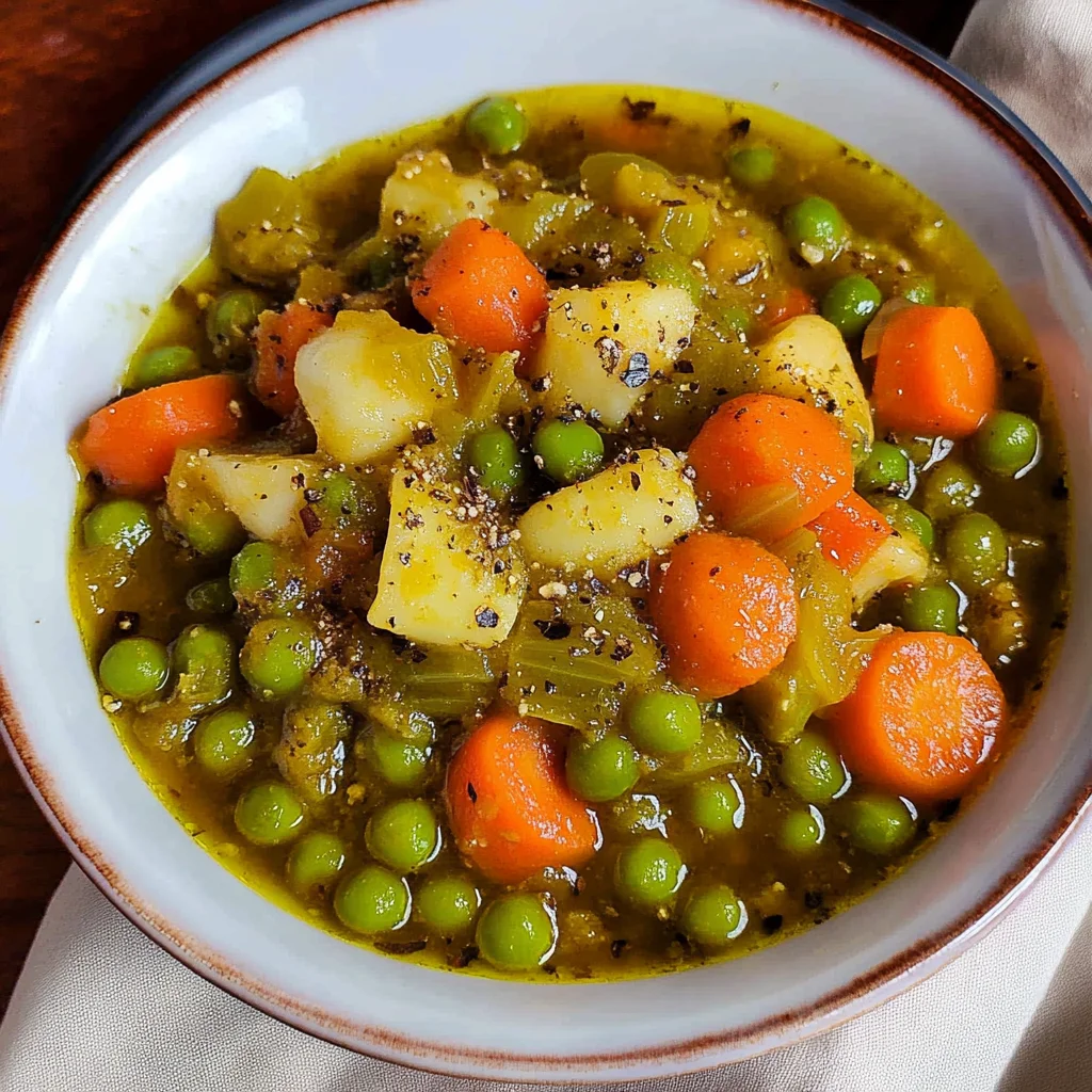 Traditional Greek Green Peas Stew