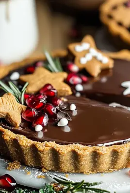 Vegan Gingerbread Chocolate Tart