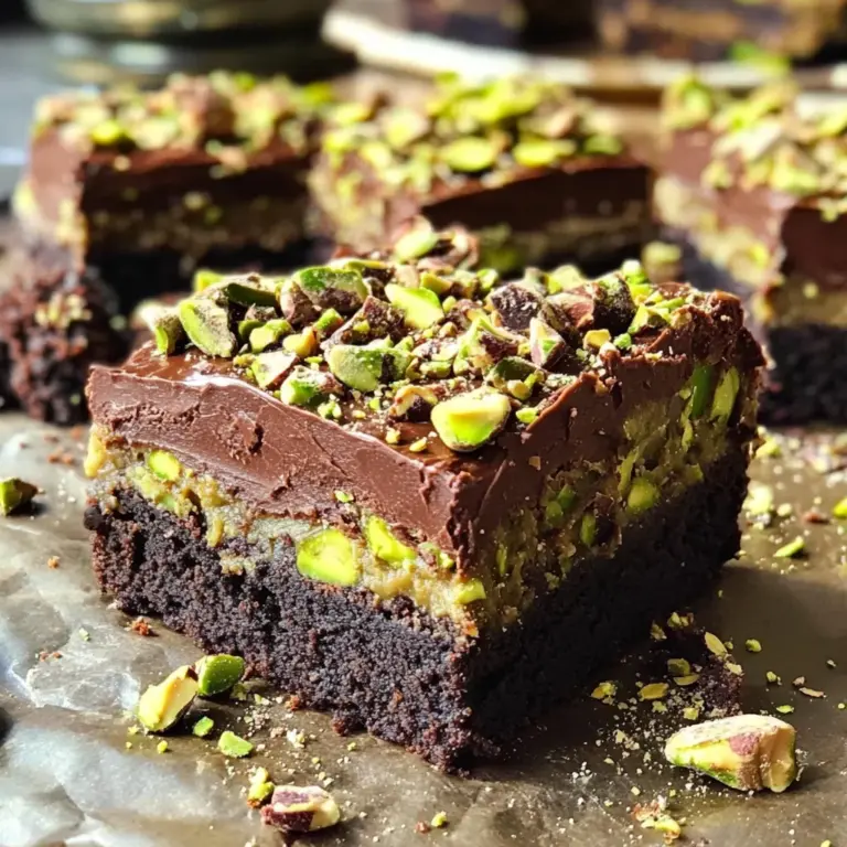 Vegan Pistachio Cream Brownies
