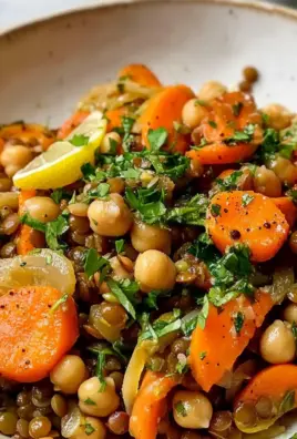 Warm Chickpea and Lentil Salad with Carrots: A Tasty Delight!