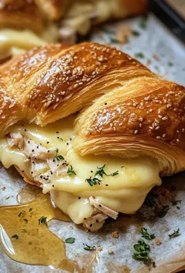 Buttery Garlic Baked Croissants with Turkey & Havarti Recipe