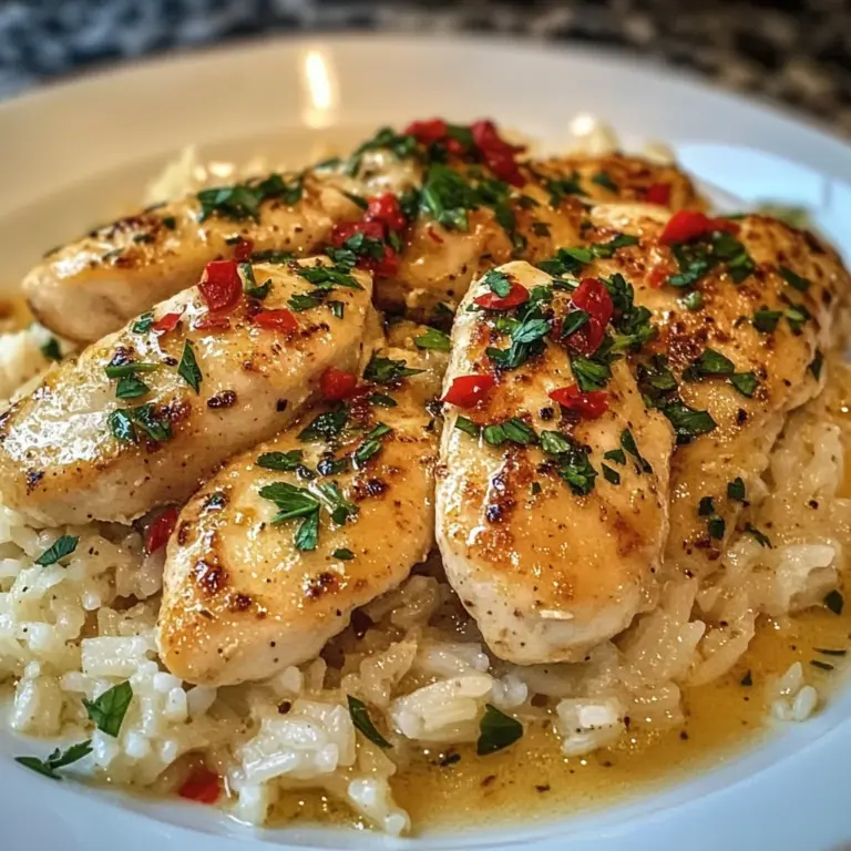Chicken Scampi with Garlic Parmesan Rice