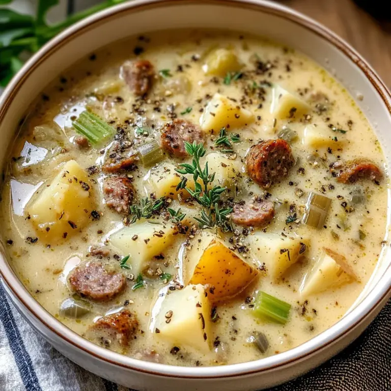 Comforting Potato and Beef Sausage Chowder - Alrightwithme