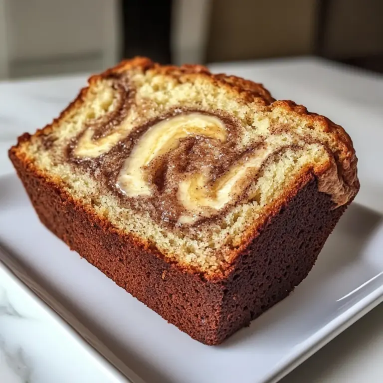 Cream Cheese Cinnamon Swirl Banana Bread