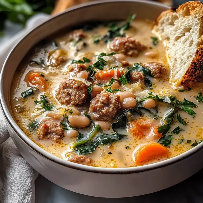 Creamy Tuscan White Bean Lemon Soup