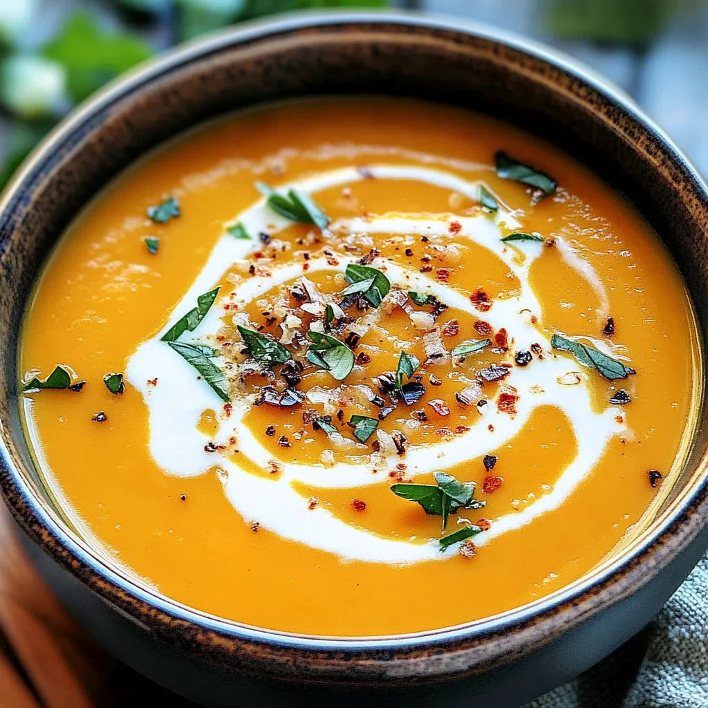 Easy Butternut Squash and Sweet Potato Soup