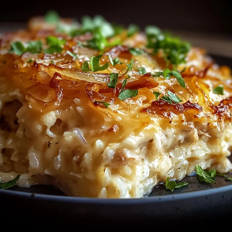 French Onion Chicken Rice Casserole