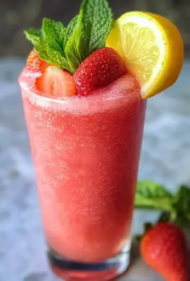 Frozen strawberry lemonade