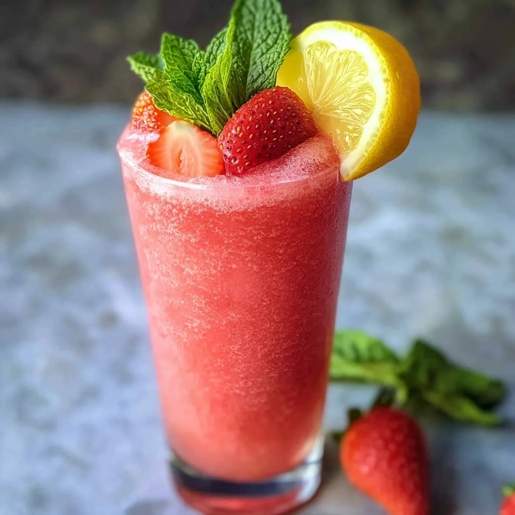 Frozen strawberry lemonade