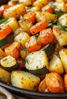 Garlic Herb Roasted Potatoes Carrots and Zucchini