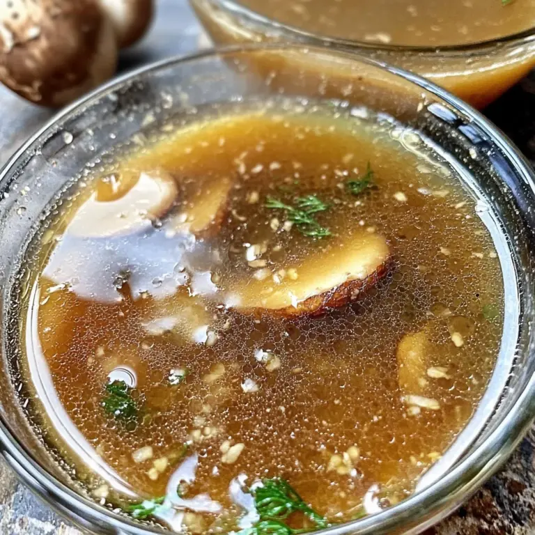 Ginger Garlic Mushroom Broth