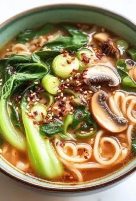 Ginger Garlic Noodle Soup with Bok Choy