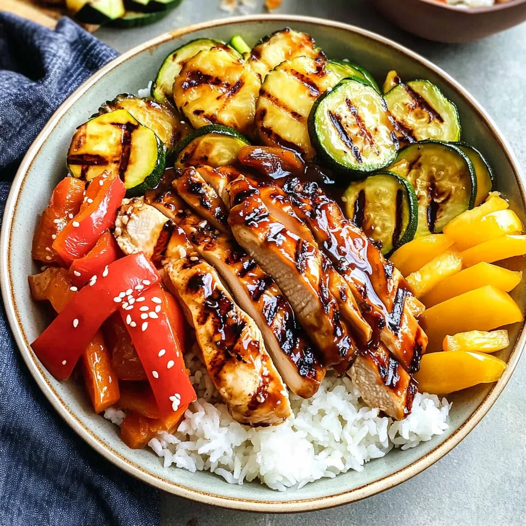 Grilled Hawaiian Chicken Teriyaki Bowls