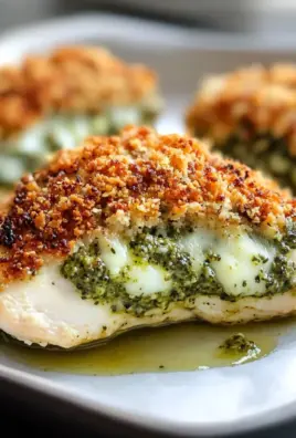Healthy Pesto Stuffed Chicken Breast