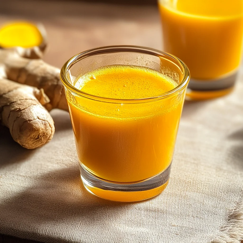 Homemade Ginger and Turmeric Immunity Shots