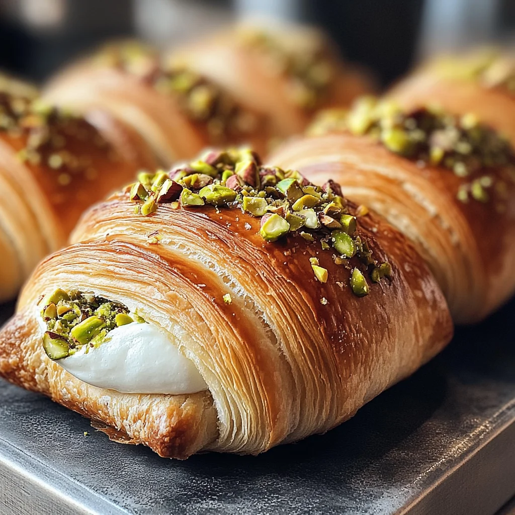 Irresistibly Flaky Pistachio Filled NYC Croissant Rolls