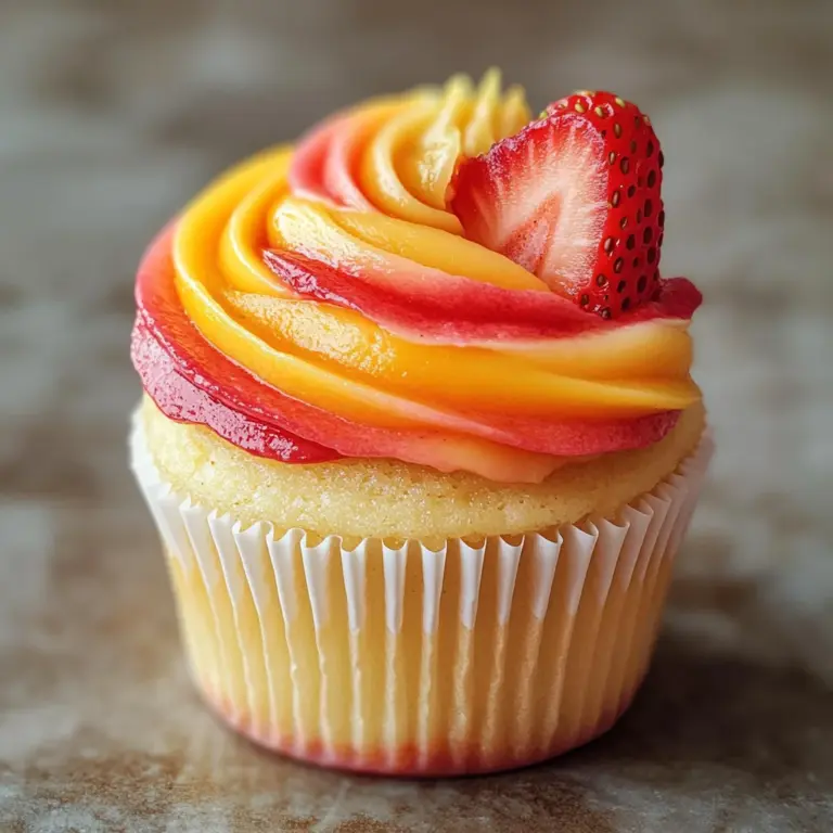 Mango Strawberry Sunset Cupcakes: A Delightful Recipe!