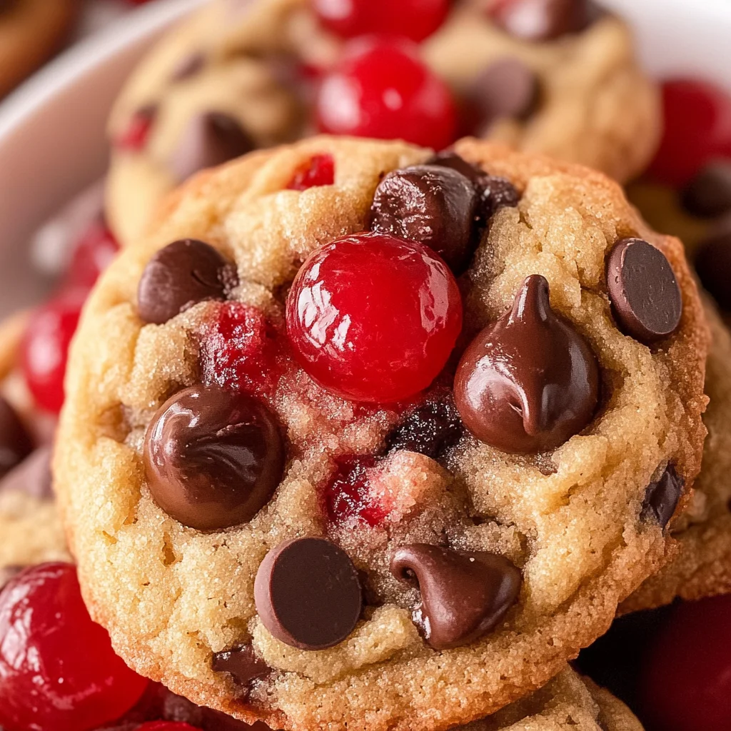Maraschino Cherry Chocolate Chip Cookies