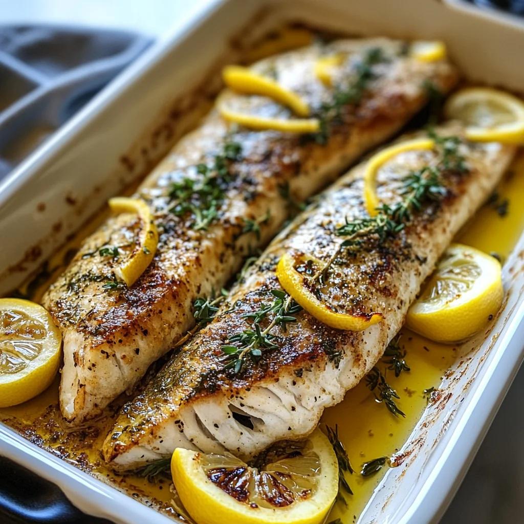 Mediterranean Herb and Lemon Baked Branzino