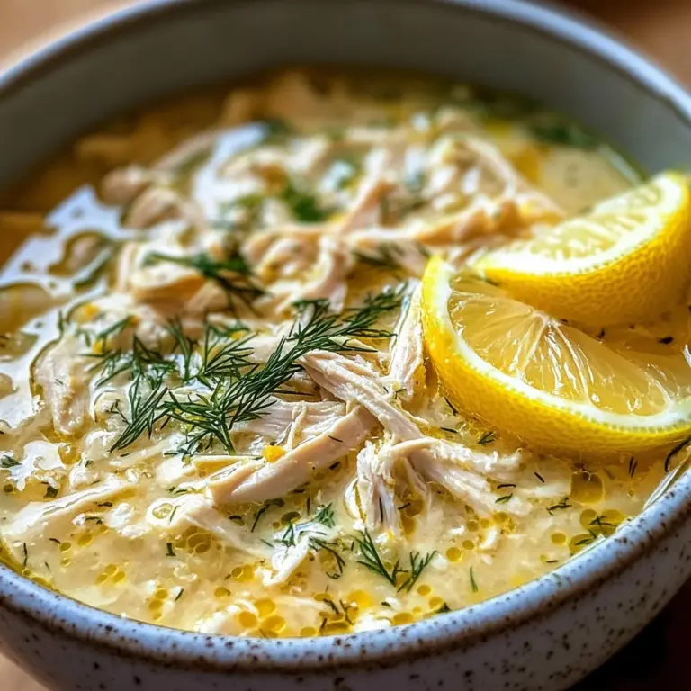 Mediterranean Lemon Chicken Soup: A Creamy, Comforting Bowl of Sunshine