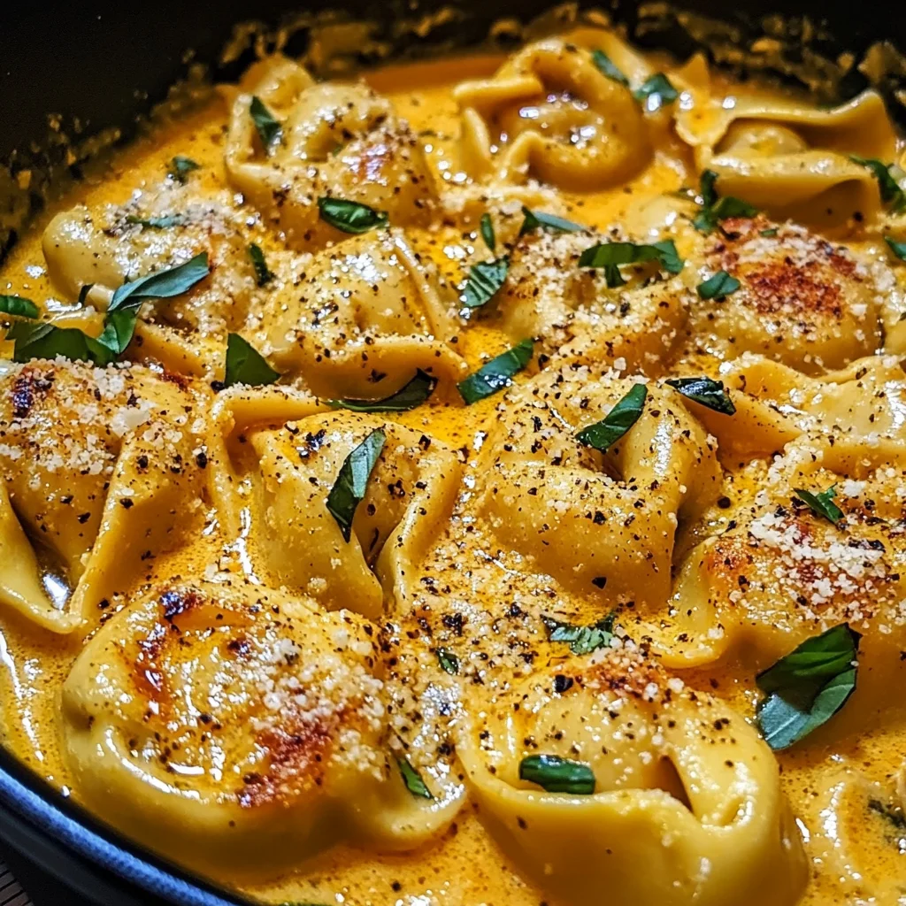 One-Pot Spicy Garlic Butter Chicken Tortellini