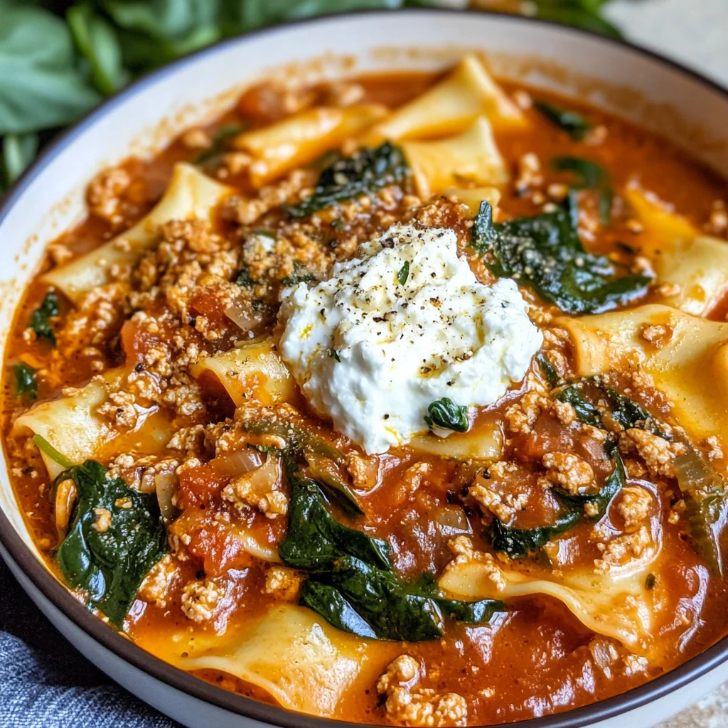 One Pot Lasagna Soup
