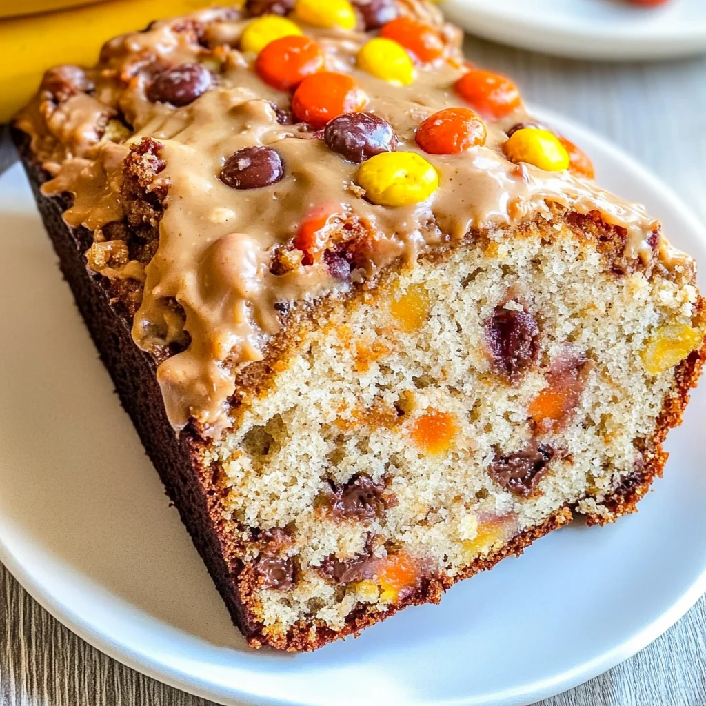 Reese's Pieces Peanut Butter Banana Bread