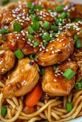Sticky Garlic Chicken Noodles