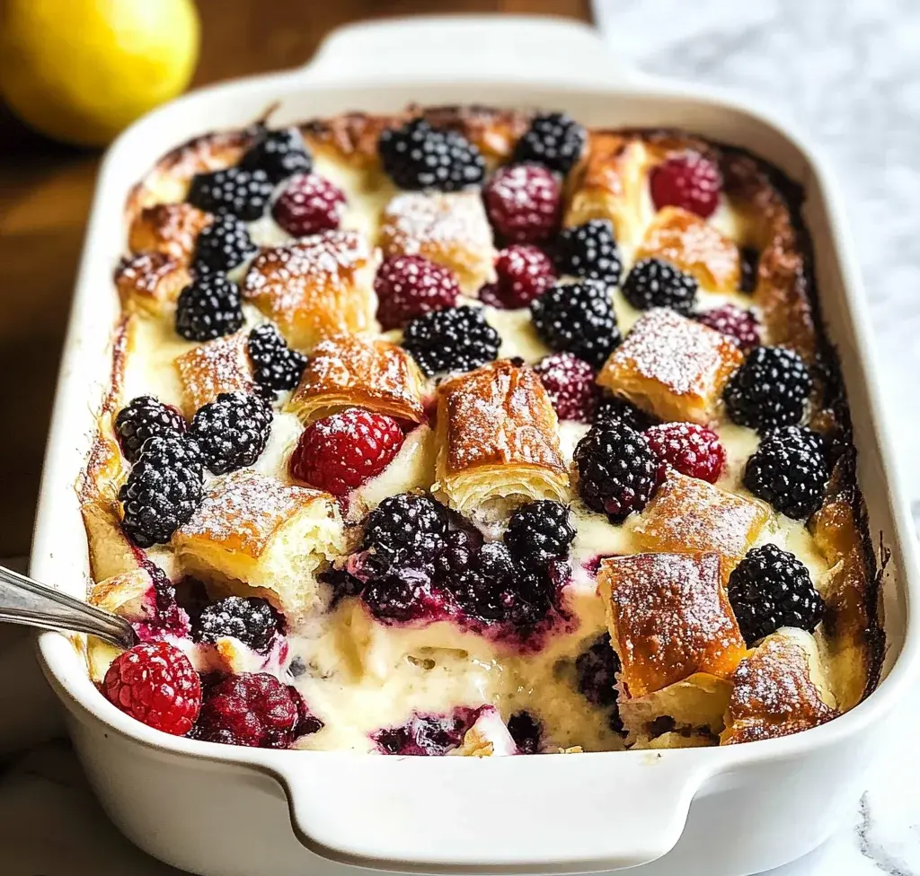 Sweet Breakfast Casserole (with Croissants)