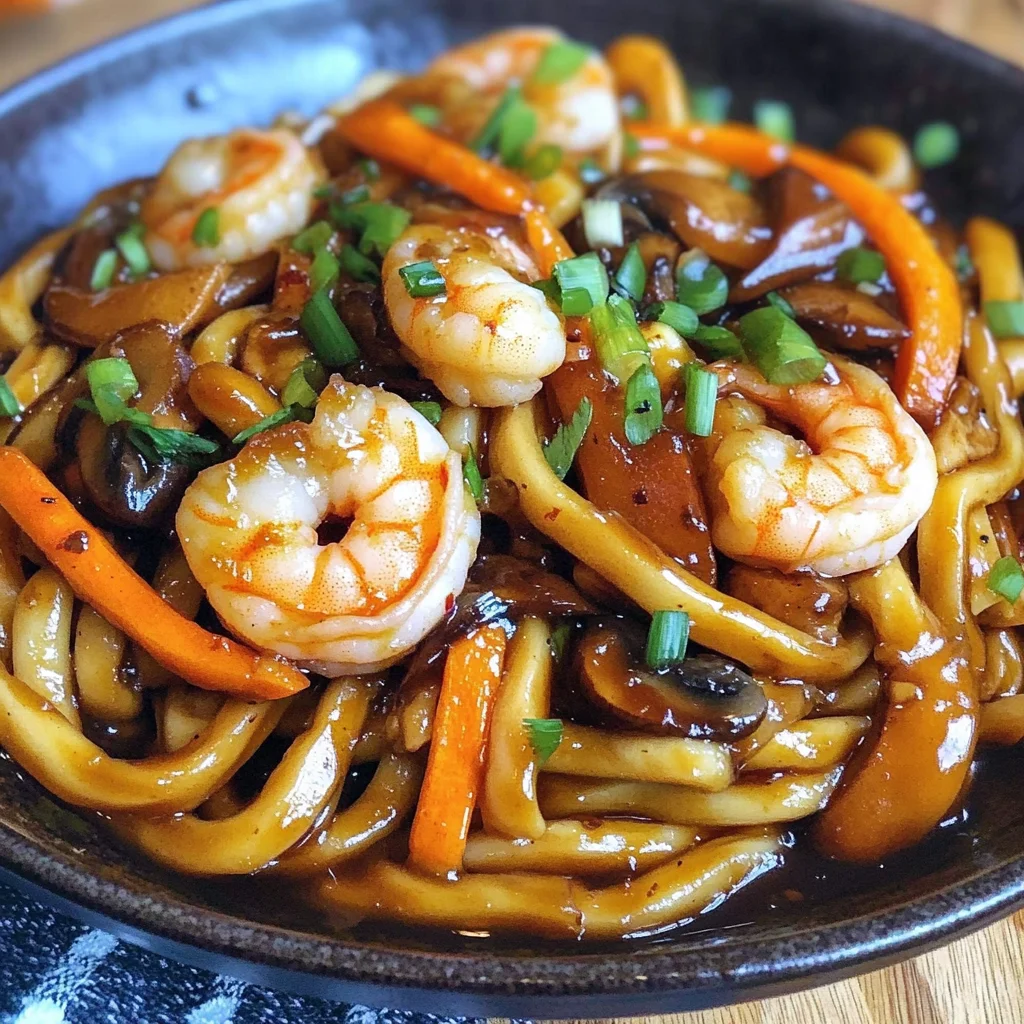 Yaki Udon with Shrimp